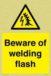 Beware of welding flash